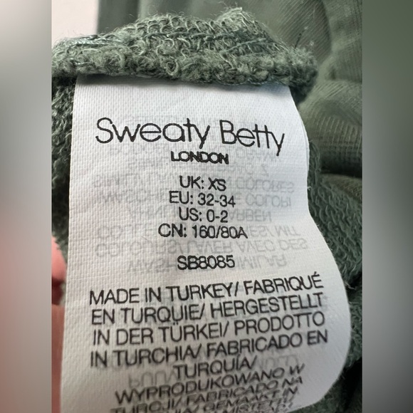 Sweaty Betty Green Hoodie Sweatshirt XS - Picture 3 of 5